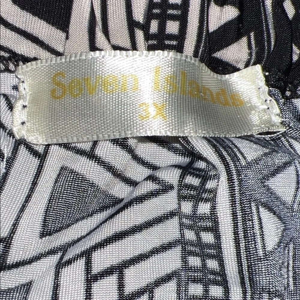 Seven Islands Chic Black & Tan Patterned Jumpsuit , Plus Size 3X - Picture 6 of 6